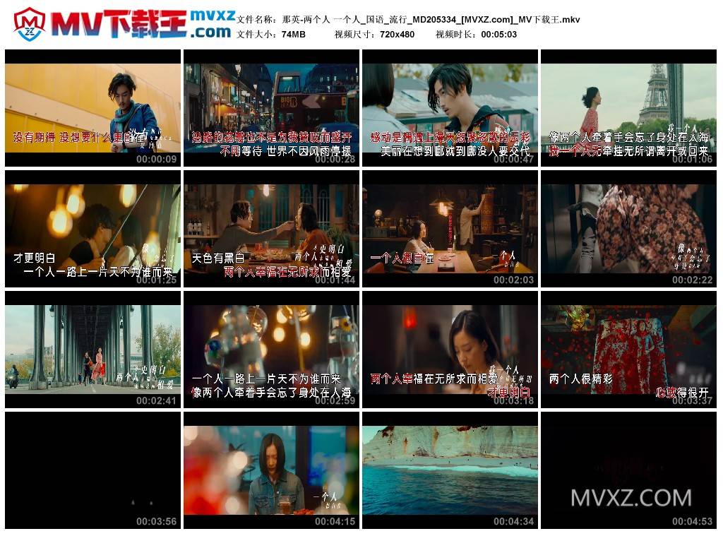 那英-两个人 一个人_国语_流行_MD205334